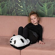 Παιδική Παντόφλα Λούτρινη ONE SIZE Cuddle Pillow Αγκαλιάς για ζεστά Πόδια Foot warmer Noxxiez Panda CS923 ΛΕΥΚΟ ΜΑΥΡΟ