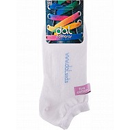 Κάλτσα Κοφτή SOCKS Βαμβακερή Μονόχρωμη 36-41 ONE SIZE DAL 904 ΛΕΥΚΟ