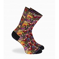 Κάλτσα bamboo Σχέδιο seamless 360° print One Size 36-40 Μαλακό Λάστιχο WALK S600-19 ΜΩΒ