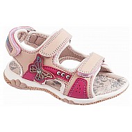 Κοριτσίστικο πέδιλο με αυτοκόλλητο velcro ADAM'S 870-20006 Ροζ