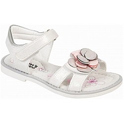 Κοριτσίστικο πέδιλο με αυτοκόλλητο velcro ADAM'S 870-20012 Λευκό/Ροζ
