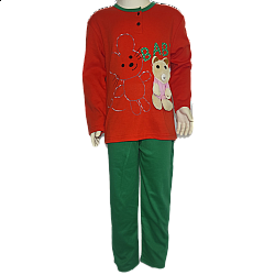 Παιδική κοριτσίστικη πυτζάμα Lydia Creations 8201 Πορτοκαλί-πράσινο