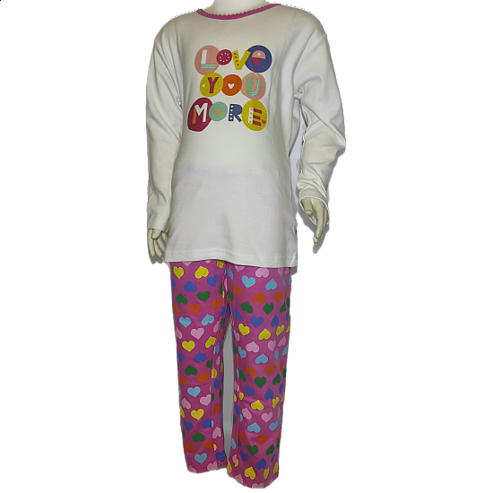 Παιδική κοριτσίστικη πυτζάμα Ιn Fashion 35-113302 Λευκό-ροζ