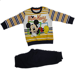 Παιδική αγορίστικη πυτζάμα Mickey Disney WD100174 Κίτρινο-μπλε σκούρο