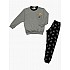 Παιδική πιζάμα Unisex Χειμερινή Βαμβακερή Signature print 8-10 Minerva 61907-6-23 ΓΚΡΙ
