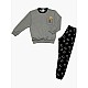 Παιδική πιζάμα Unisex Χειμερινή Βαμβακερή Signature print 8-10 Minerva 61907-6-23 ΓΚΡΙ