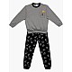 Παιδική πιζάμα Unisex Χειμερινή Βαμβακερή Signature print 8-10 Minerva 61907-6-23 ΓΚΡΙ