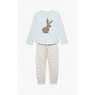 Παιδική Πιζάμα Βαμβακερή Τύπωμα Bunny 4ΕΤΟΣ-16Ε MINERVA 90-62283-620 ΣΙΕΛ
