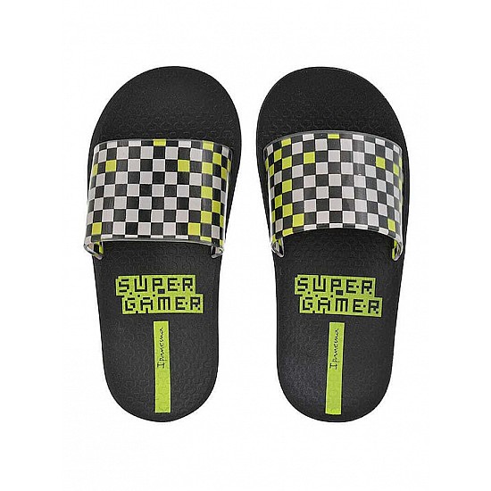 Παιδική Παντόφλα Σκακιέρα URBAN SLIDE 27-36  Ipanema 780-22429-1 26325-23208 ΜΑΥΡΟ
