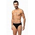 Ανδρικό εσώρουχο slip MINERVA SPORTIES 23027-3 PACK ΜΑΥΡΟ