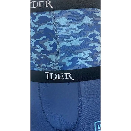Παιδικό βαμβακερό εσώρουχο μποξεράκι 2Pack IDER 3100-2P2401 DENIM-ΜΙΛΙΤΕΡ-ΜΠΛΕ