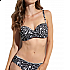 Γυναικείο μαγιό Bikini Top Strapless Blu4u 2136602D-02 Άσπρο-μαύρο