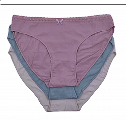 Γυναικείο Σλιπ bikini 3Pack IDER 3072-1-3P Μπεζ-Σομόν-Βεραμάν