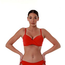 Γυναικείο Μαγιό Bikini Top Bluepoint 26066098D-07 D Cup Κόκκινο