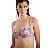 Γυναικείο Μαγιό Ενίσχυση Μπανέλα PUSH-UP Bikini Top PURPLE TROPICS BLU4U 23366026-11 Β CUP ΜΩΒ FLORAL