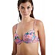 Γυναικείο Μαγιό Ενίσχυση Μπανέλα PUSH-UP Bikini Top PURPLE TROPICS BLU4U 23366026-11 Β CUP ΜΩΒ FLORAL