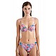 Γυναικείο Μαγιό Ενίσχυση Μπανέλα PUSH-UP Bikini Top PURPLE TROPICS BLU4U 23366026-11 Β CUP ΜΩΒ FLORAL