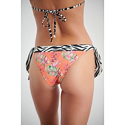 Γυναικείο μαγιό Bikini Bottom Brazilian με κορδόνι ORANGE TROPICS BLU4U 23365021-13 ΠΟΡΤΟΚΑΛΙ