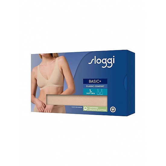 Γυναικείο Σουτιέν Χωρίς Μπανέλα Sloggi Basic+ Soft Bra 10222327-0026 Μπεζ