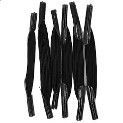 Ελαστικά κορδόνια χωρίς δέσιμο Fun Elastic Laces R 1841 Μαύρο 