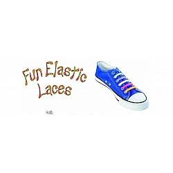 Ελαστικά κορδόνια χωρίς δέσιμο Fun Elastic Laces R 1841 Μαύρο 