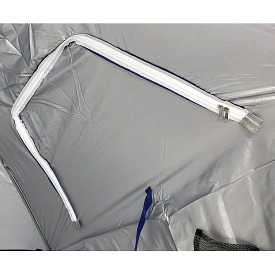 Oμπρέλα-Σκίαστρο Θαλάσσης 2 σε 1  240/6 Ακτίνες FIBER GLASS 8mm Πασαλάκια Μεταλλικός Άξονας SOLART 1533 Μπλε