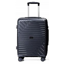 Βαλίτσα trolley Επέκταση Πολυπροπυλένιο (PP) Σκληρή Μεσαία 65x43x26cm NAUTICA 2934 ΜΑΥΡΟ
