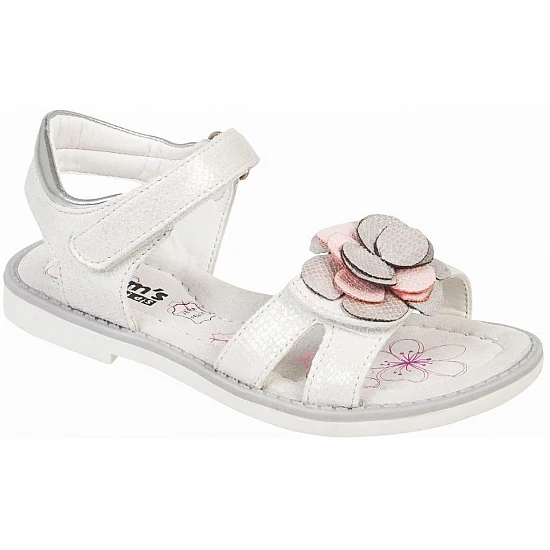 Κοριτσίστικο πέδιλο με αυτοκόλλητο velcro ADAM'S 870-20012 Λευκό/Ροζ