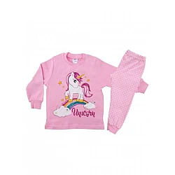 Παιδική κοριτσίστικη πυζάμα unicorn Pretty Baby 68156-341 Ροζ