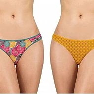 Γυναικείο εσώρουχο Rio Bamboo 2 PACK WALK W2018-1 Green/Yellow