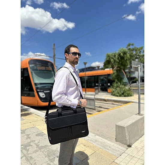Υφασμάτινος Χαρτοφύλακας Taygeer 17'' laptop 21L 1073 μαύρο
