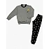 Παιδική πιζάμα Unisex Χειμερινή Βαμβακερή Signature print 8-10 Minerva 61907-6-23 ΓΚΡΙ