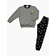 Παιδική πιζάμα Unisex Χειμερινή Βαμβακερή Signature print 8-10 Minerva 61907-6-23 ΓΚΡΙ