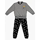 Παιδική πιζάμα Unisex Χειμερινή Βαμβακερή Signature print 8-10 Minerva 61907-6-23 ΓΚΡΙ