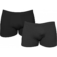 Ανδρικό βαμβακερό εσώρουχο Boxer 2Pack Walk W1760-0209 Μαύρο-Ανθρακί