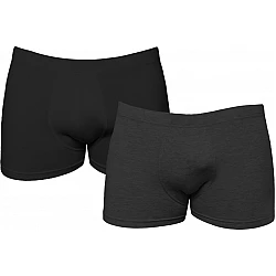 Ανδρικό βαμβακερό εσώρουχο Boxer 2Pack Walk W1760-0209 Μαύρο-Ανθρακί