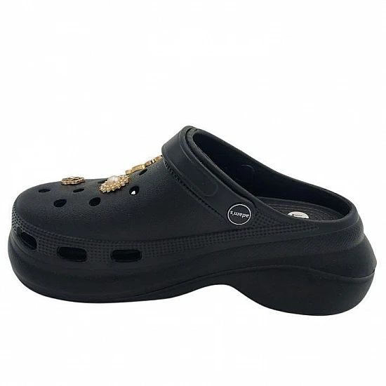 Γυναικεία Σαμπώ Sampo Αναπαυτικά soft ADAM'S 892-25180-29 ΜΑΥΡΟ