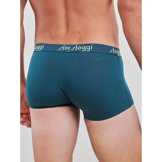Ανδρικό εσώρουχό μποξεράκι Βαμβακερό 2PACK Sloggi Start Hipster 10206968-V007 ΠΕΤΡΟΛ-ΓΚΡΙ