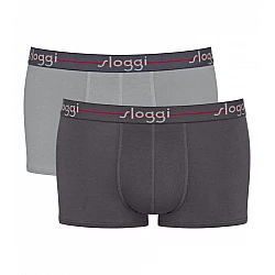 Ανδρικό Εσώρουχό Boxer Βαμβακερό 2PACK Sloggi Start Hipster 10206968-0034 BLACK COMBINATION-ΓΚΡΙ
