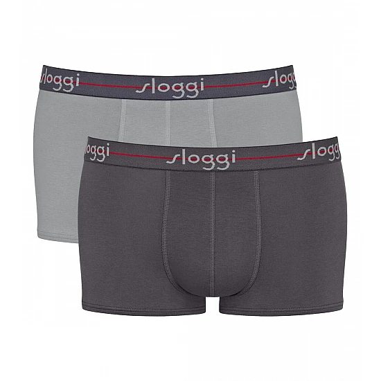 Ανδρικό Εσώρουχό Boxer Βαμβακερό 2PACK Sloggi Start Hipster 10206968-0034 BLACK COMBINATION-ΓΚΡΙ