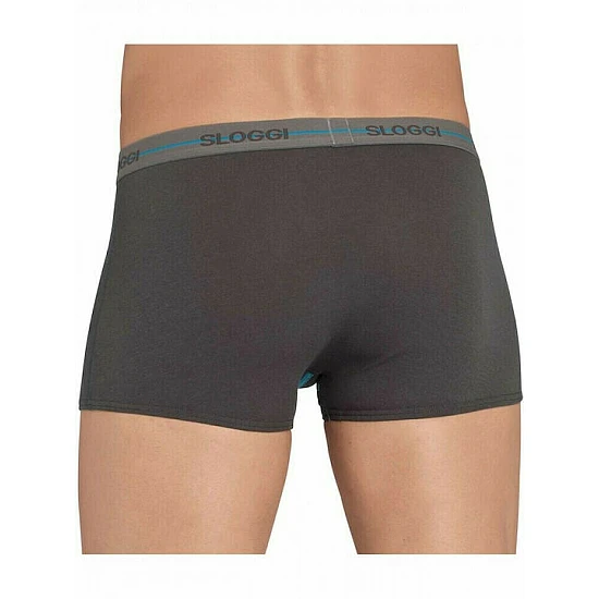 Ανδρικό Εσώρουχό Boxer Βαμβακερό 2PACK Sloggi Start Hipster 10206968-M003 ΓΚΡΙ ΣΚΟΥΡΟ-ΓΚΡΙ