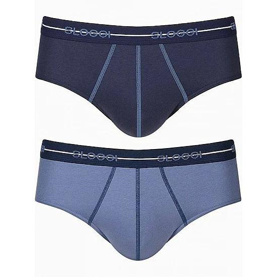Ανδρικό Εσώρουχο Σλίπ Βαμβάκι 2 PACK SLOGGI MEN MIDI START 10206949-V001 ΜΠΛΕ ΡΑΦ
