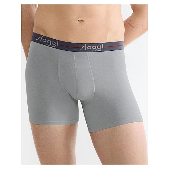 Ανδρικό εσώρουχό Βαμβάκι μπόξερ Boxer SLOGGI men Start Short C2P 10206948 -0034 BLACK COMBINATION-ΓΚΡΙ