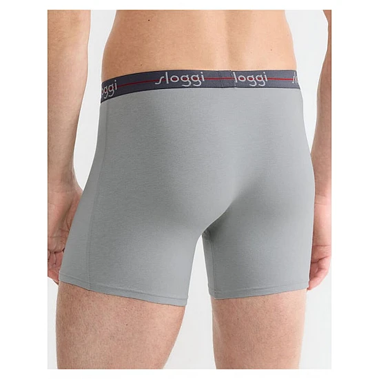 Ανδρικό εσώρουχό Βαμβάκι μπόξερ Boxer SLOGGI men Start Short C2P 10206948 -0034 BLACK COMBINATION-ΓΚΡΙ