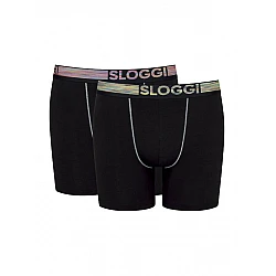 Ανδρικό εσώρουχό μπόξερ Boxer βαμβάκι 2Pack Sloggi Go ABC SHORT 10218499-0004 BLACK/BLACK