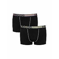 Ανδρικό εσώρουχό μπόξερ Boxer βαμβάκι 2Pack Sloggi Go ABC Hipster 10218492-0004 ΜΑΥΡΟ/ΜΑΥΡΟ