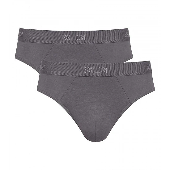 Ανδρικό Εσώρουχο Σλίπ Βαμβάκι 2 PACK SLOGGI SLG Base Brief 10224733-6652 ΓΚΡΙ-ΓΚΡΙ