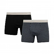 Ανδρικό Εσώρουχο Boxer βαμβακερό 2Pack Mengear Regular Minerva 96-29476-392 BLACK-BLACK-GREY