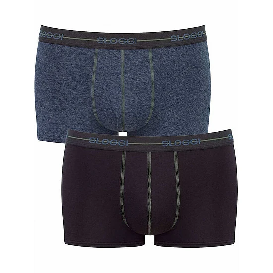 Ανδρικό Εσώρουχό Μπόξερ  Βαμβακερό 2PACK Sloggi Start Hipster 10206968-V004 ΑΝΘΡΑΚΙ-ΜΠΛΕ ΤΖΙΝ