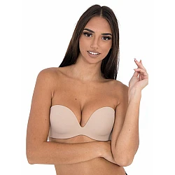 Σουτιέν strapless Αφαιρούμενη ενίσχυση Luna Secret Sense 11063 C CUP με ενίσχυση-Μπεζ